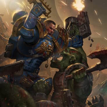 Space Marine vs Ork by Ameen Naksewee (ameeeeba | Ameen_artworks)