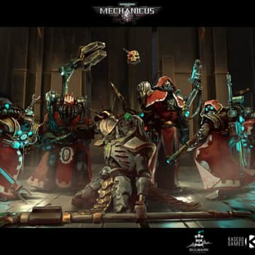 Mechanicus Capture Necron Overlord by Tatiana Barbesolle (Clovernight | red_raccoon_art | redraccoonart)