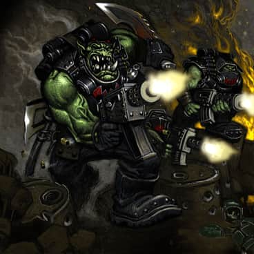 Ork Lootas by Tiernen Trevallion