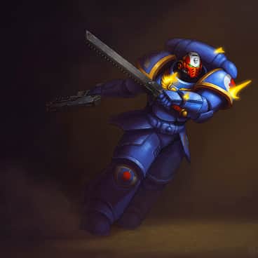 Ultramarine Veteran Sergeant by Javier Quintana (Masterjavi | ultrakints | ultrakints_art | Ultrakints93) | Ultramarine Veteran Sergeant by Javier Quintana (Masterjavi | ultrakints | ultrakints_art | Ultrakints93)