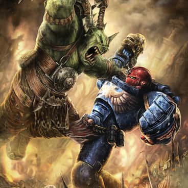 Ork vs Ultramarine by Sam Manley (sammanley | midnightillustration)