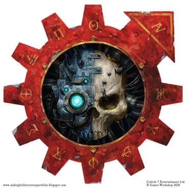 Adeptus Mechanicus Symbol by Sam Manley (sammanley | midnightillustration)