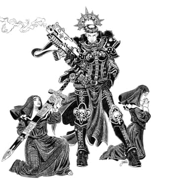 Adepta Sororitas by Moritz Bludau (moritzBludau | moritzdraws40k)