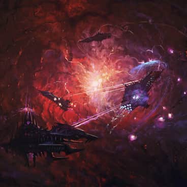 Battle of Spaceships by Dmitrii Ustinov (nightdrawinger)