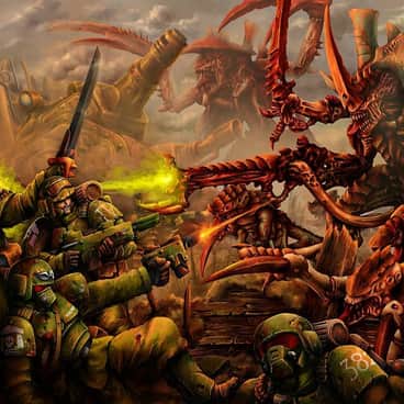 Imperial Guard vs Tyranids by Brilliane Feldo (WannaTryMe1138 | brillianefeldo.art)