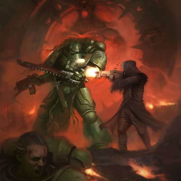 Dark Angels vs Cultists by Victor Fernández (victorferart)
