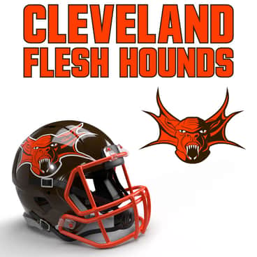 Cleveland Flesh Hounds 40K NFL Logo by Casey Landreth (eCOG Media | 40k_gallery)