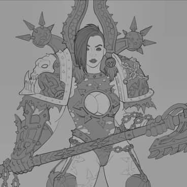 Khorne Fallen Sister by Konstantin Emelyanov (skafandart)