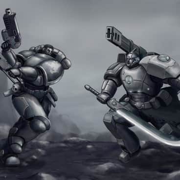 War Hound Astartes vs Gue’ron’vesa by Rahmat Riad (rahmat.riad | fabernuck)