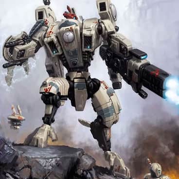 T’au Riptide Battlesuit by Mark Holmes (thebrushmonkey)