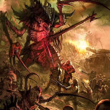 Tyranids Vs Astra Militarum by Thomas Elliott (thomas.elliott.art | telliottart)