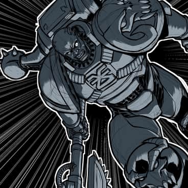 Khorne Berserker by Judd Abinuman (scaredbiker | freelancer3070)