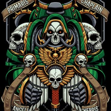 Primaris Chaplain by Aldrin Ajes (Pixel Juice | DarkMindz Illustrations | Ald Rin | Darkmindz_Illu | pixel.juice)