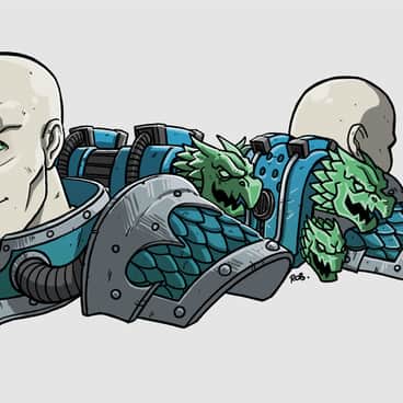 Alpharius and Omegon by Robert Jones (TheChirurgeon)