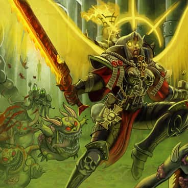Battle Sister vs Nurgle by Cristian García (Madbabylon | cristian-garcia)