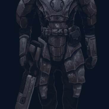 Grimdark Fire Warrior by Tom Parke