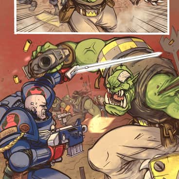 Space Marines vs Orks by Matteo Aversano (creativeteo) | Space Marines vs Orks by Matteo Aversano (creativeteo)