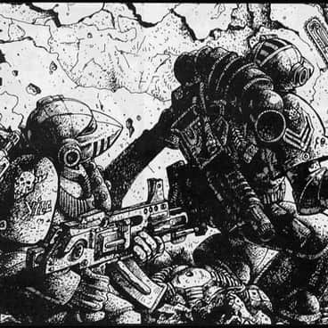 Space Marines by Russ Nicholson