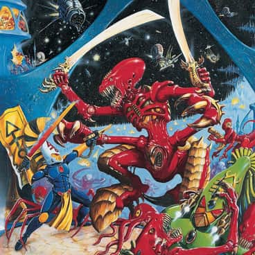 Tyranids vs Eldar by David Gallagher (david.gallagher.art)