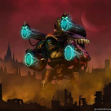 Slaneeshi Warlord Class Titan by J.A Jewel Ng (wolvenhouur | JA Ng)