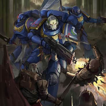 Space Marines vs Chaos Cultists by Hwong Ping Tim (sky_sheno)