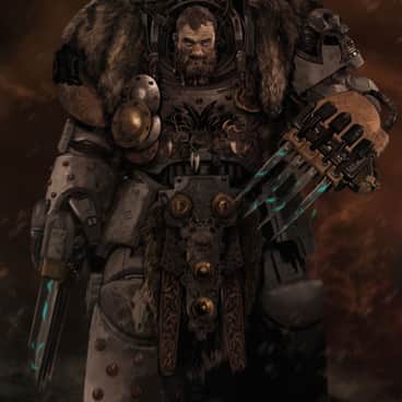 Space Wolf in Terminator Armour by Daniel Irwin (dp.irwin.art)