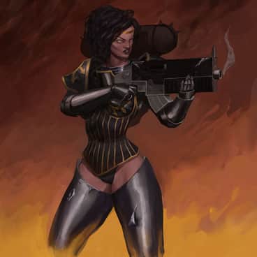 Chaos Battle Sister by Alexey Potorochin (artistpotorochin)