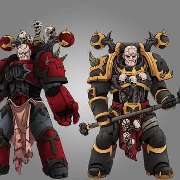 Chaos Space Marines by Jukka Rasmass (RandytheArtist)
