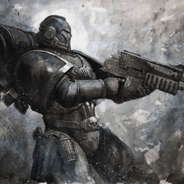 Grim Dark Space Marine by Thomas Elliott (thomas.elliott.art | telliottart)