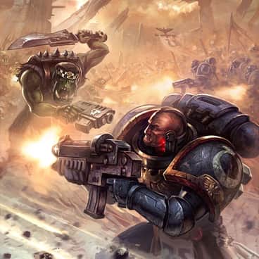 Orks vs Ultramarines by Mariusz Gandzel (gandzel.mariusz)