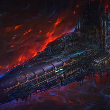 Rogue Traders Starship by Dmitrii Ustinov (nightdrawinger)