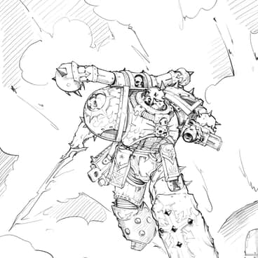 Chaos Space Marine by Yan Vereskov (falkirth_yan_vereskov)
