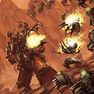 Chaos Space Marine vs Scarabs by Dimitri Bielak