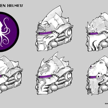 Dark Kraken Helmets by Yan Vereskov (falkirth_yan_vereskov)