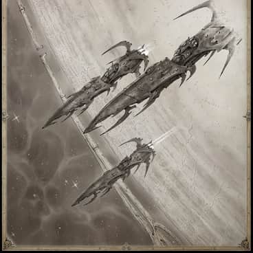 Drukhari Fleet by Anastasiya Landasseln (NaissRyo | naiss_ryo)