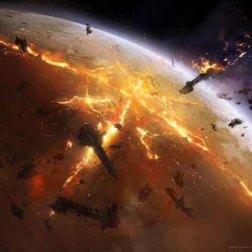 Let the Galaxy Burn by Evan Shipard (Ev Shipard | evshipardart | _ev)