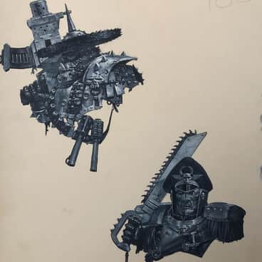 Ork and Commissar by Adrian Smith (adriansmithartist)