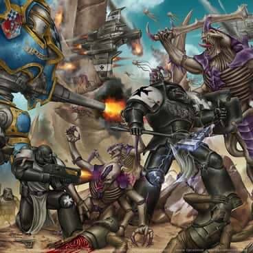Tyranids vs Imperium by Daniel Mitchell (Daniel George Mitchel | danielmitchellart)
