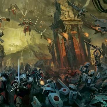 Adeptus Sororitas vs T’au by Phil Moss (philmossart | phil__moss)