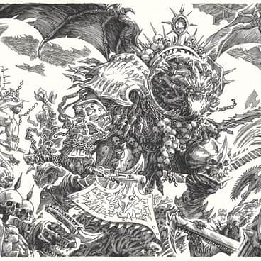 Daemon Primarch Angron by Carlos Dearmas (MrDearmas)