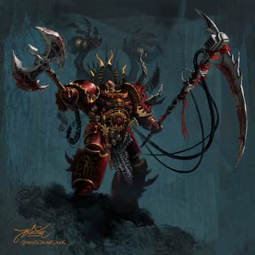 Khorne Berzerker by Moritz Bludau (moritzBludau | moritzdraws40k)