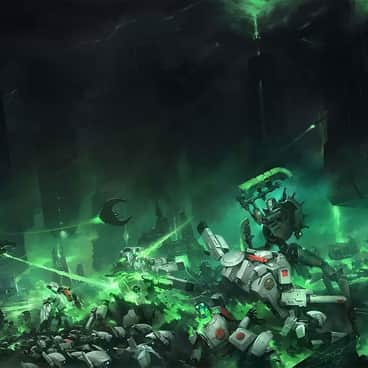 Necrons vs T’au by Jaime Martinez (Dabanaworks | Jaime Matrtinez)