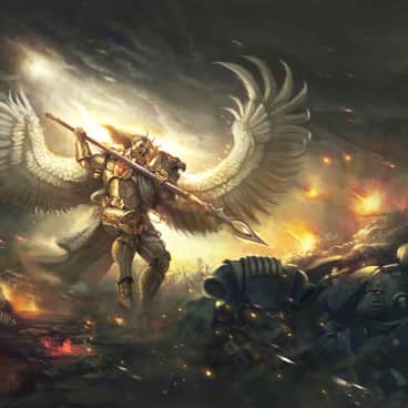 Sanguinius Battle by Victor Fernández (victorferart)