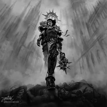 Sister of Battle by Moritz Bludau (moritzBludau | moritzdraws40k)