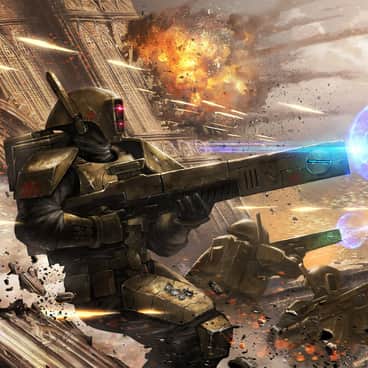 Fire Warrior Strike Team by Ameen Naksewee (ameeeeba | Ameen_artworks)