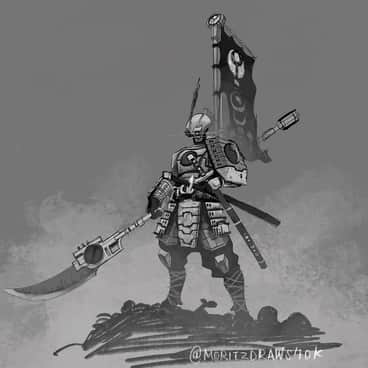 Melee T’au by Moritz Bludau (moritzBludau | moritzdraws40k)