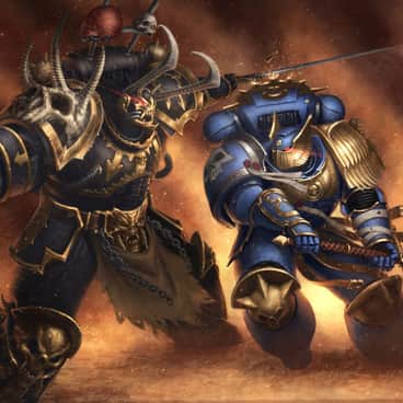 Ultramarines Champion vs Chaos Lord by Daniel Rosa Tauroni (drosatauroni)