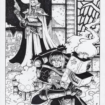 Inquisitor Agatha and Celestian Valor by Garry Wharton (gwhartonart)