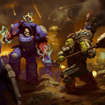 Crimson Fists vs Orks by Reuben Blakeman (rdabart)