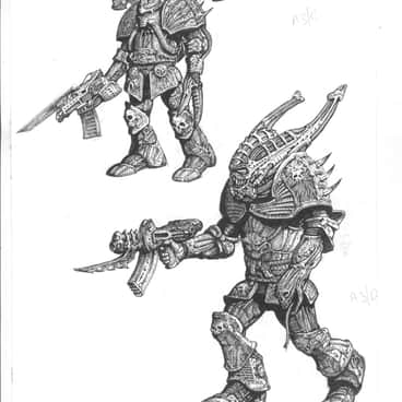 Chaos Space Marines by Tony Ackland (Anthony Ackland)